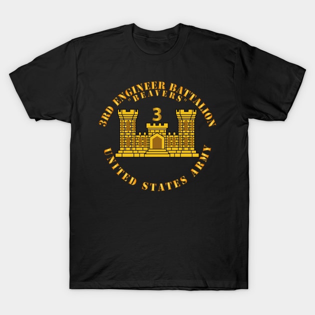 3rd Engineer Battalion - Beavers - ENG Branch - US Army T-Shirt by twix123844